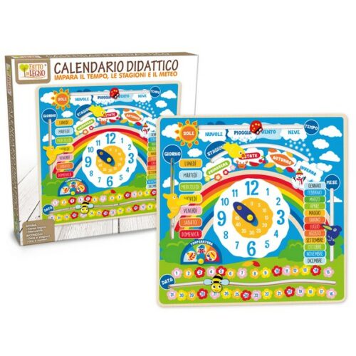 Calendario didattico in legno