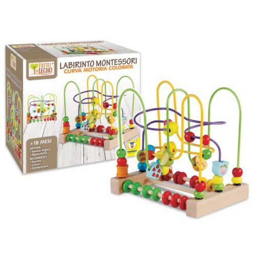 Labirinto Montessori - curva motoria colorata
