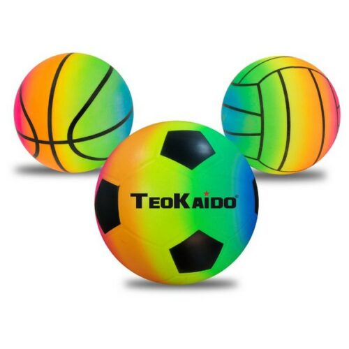 Pallone in gomma multicolor Teokaido 23cm