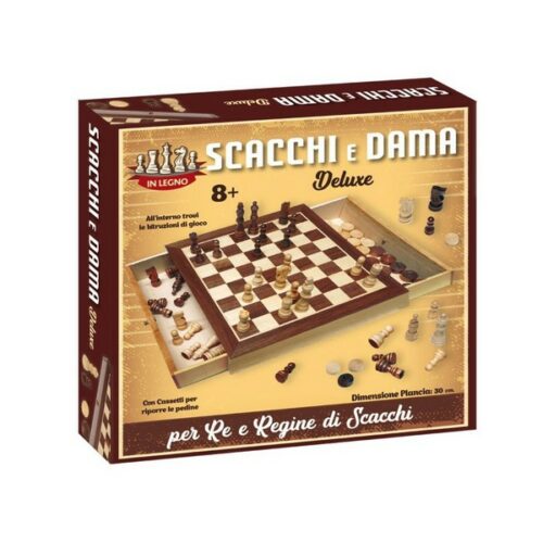 SCACCHI e DAMA Deluxe in legno