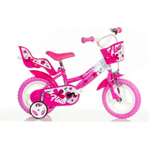 Bicicletta 12" BIMBA FLOW bianco-rosa R/S