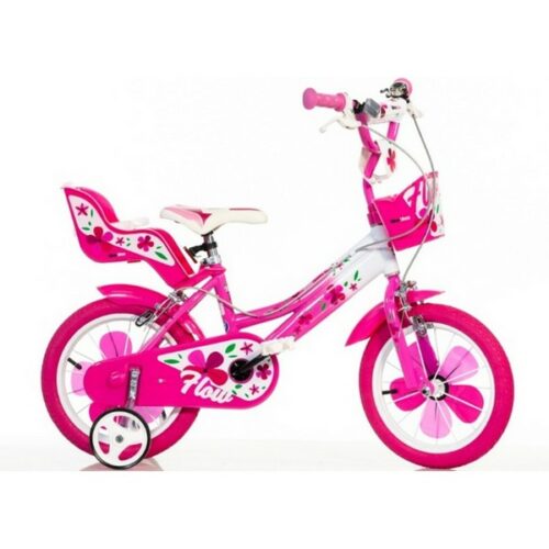 Bicicletta 16" BIMBA FLOW bianco-rosa R/S