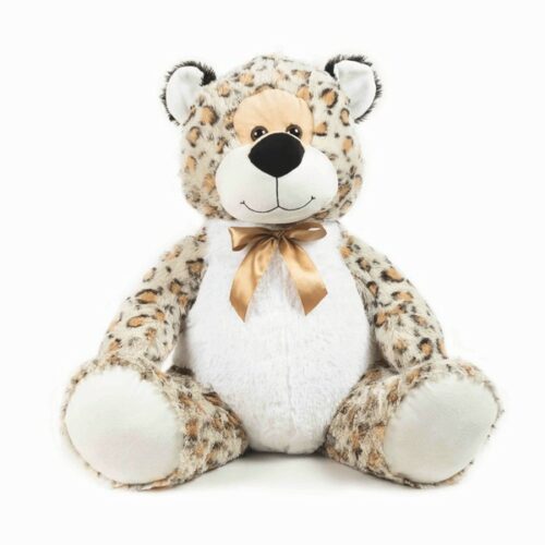 LEOPARDO seduto con fiocco 55cm