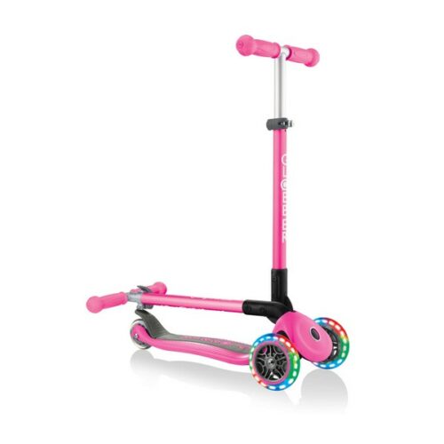 Globber  Primo monopattino 3 ruote neon pink con luci