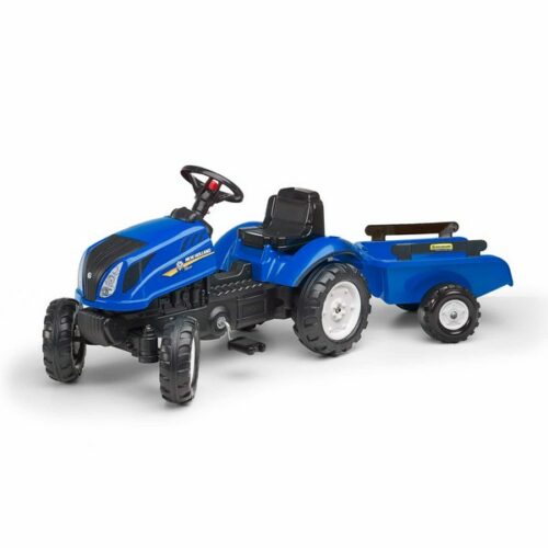 Trattore a pedali  NEW HOLLAND + rimorchio blu