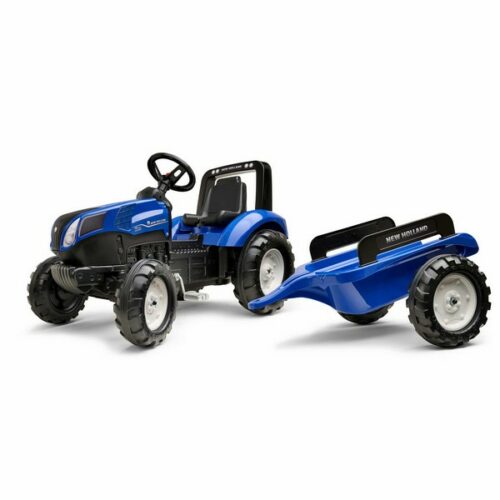 Trattore a pedali  NEW HOLLAND + rimorchio blu