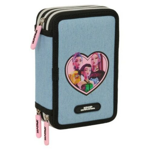 K-POP Astuccio triplo azzurro