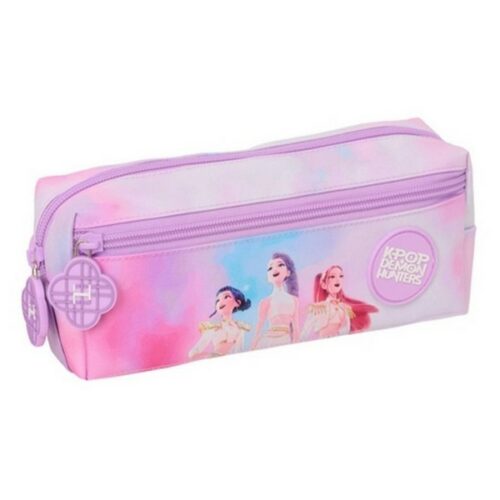 K-POP Bustina tripla zip rosa