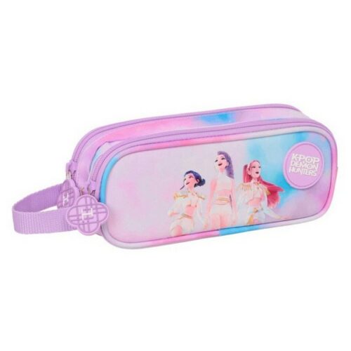 K-POP Bustina doppia zip rosa