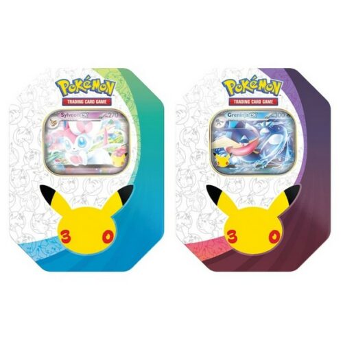 Pokemon 30° anniversario - tin da coll. sylveon-ex & greninja-ex (it)