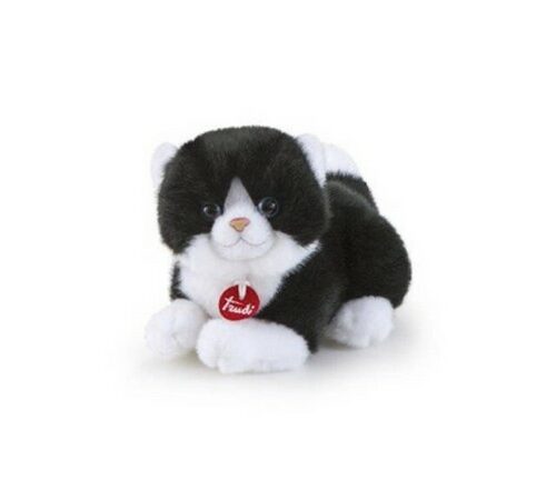 Peluche Trudino GATTO bianco/nero XS