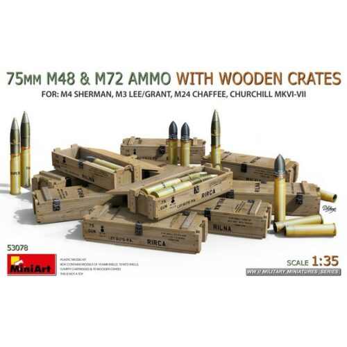 1/35 75 mm M48 & M72 Ammo w/Wooden Crates